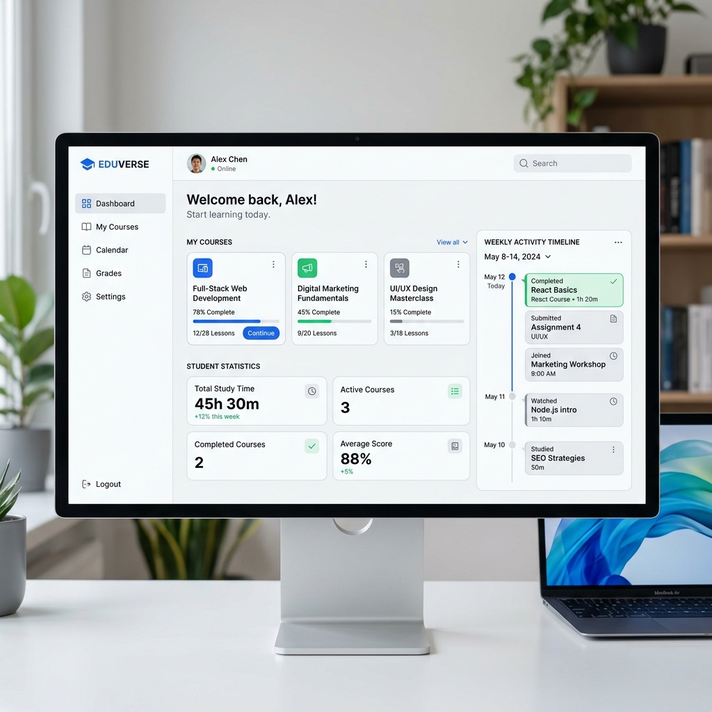Illustrazione AI per Crea Esperienze di E-learning Coinvolgenti e Automatizzate