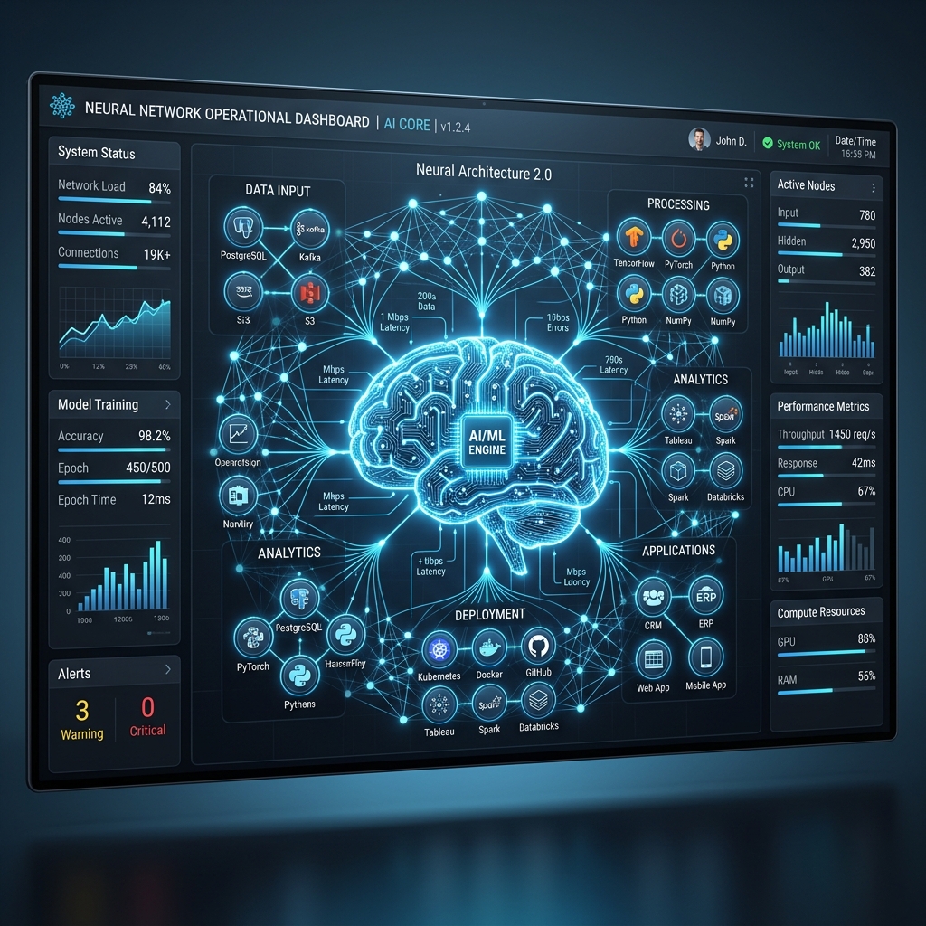 Illustrazione AI per Intelligenza Artificiale Integrata nei Tuoi Sistemi