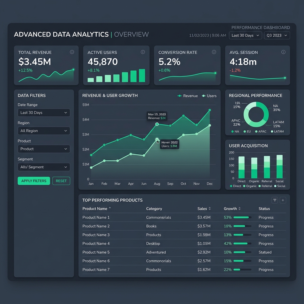 Illustrazione AI per Dai Dati alle Decisioni: Report e Analisi Predittiva