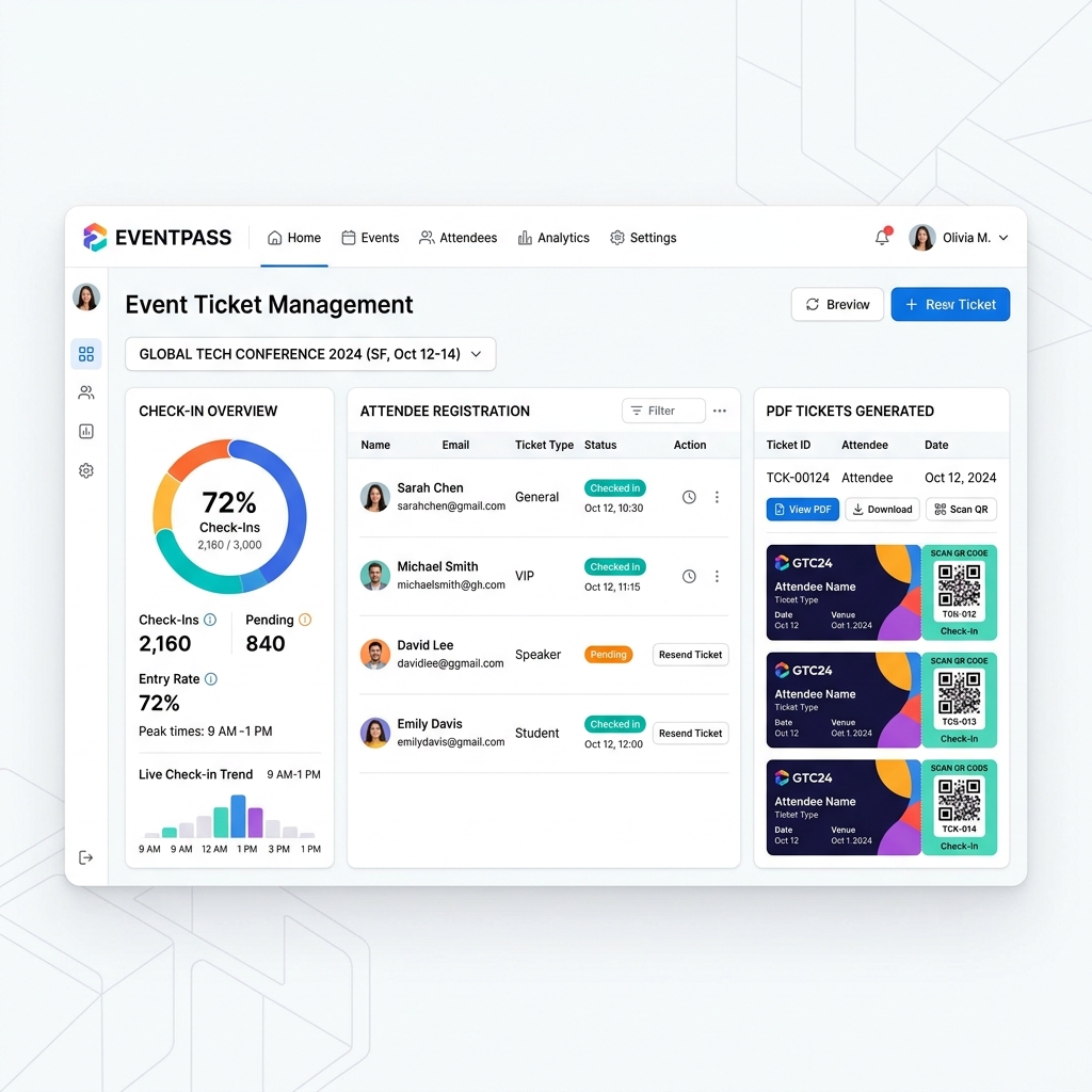 Illustrazione AI per Gestione Eventi Semplificata, dal Biglietto al Follow-up